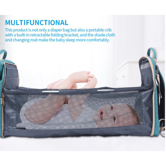 Windbag Multifunction Large - capacity Baby Diaper Backpack - Portable Crib - Picture 4 of 9